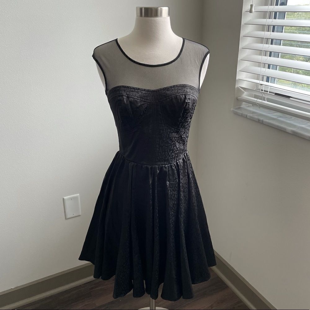 Guess LA Gisella Leopard Print Flare Dress